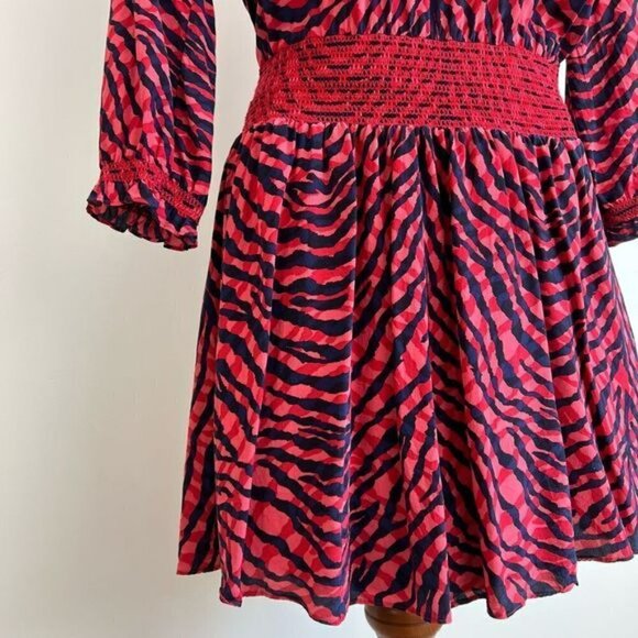 Vintage Y2K Juicy Couture Women’s Small 100% Silk Red Midi Fit Flare Dress Retro - Picture 2 of 13